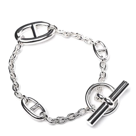 hermes silver bracelet